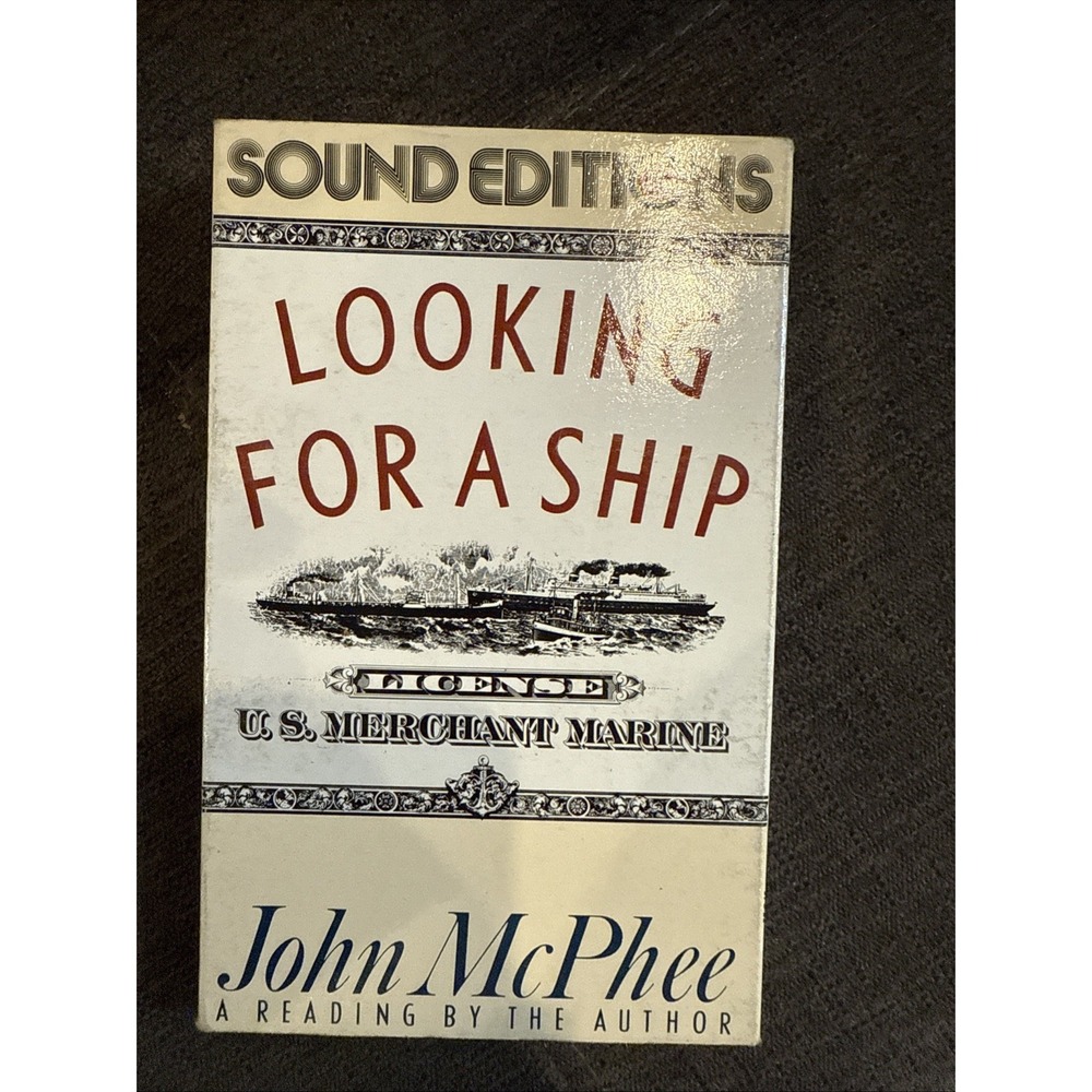 Vintage Looking For A Ship by John McPhee Audiobook 2 Cassettes 3 Hours‎ VG